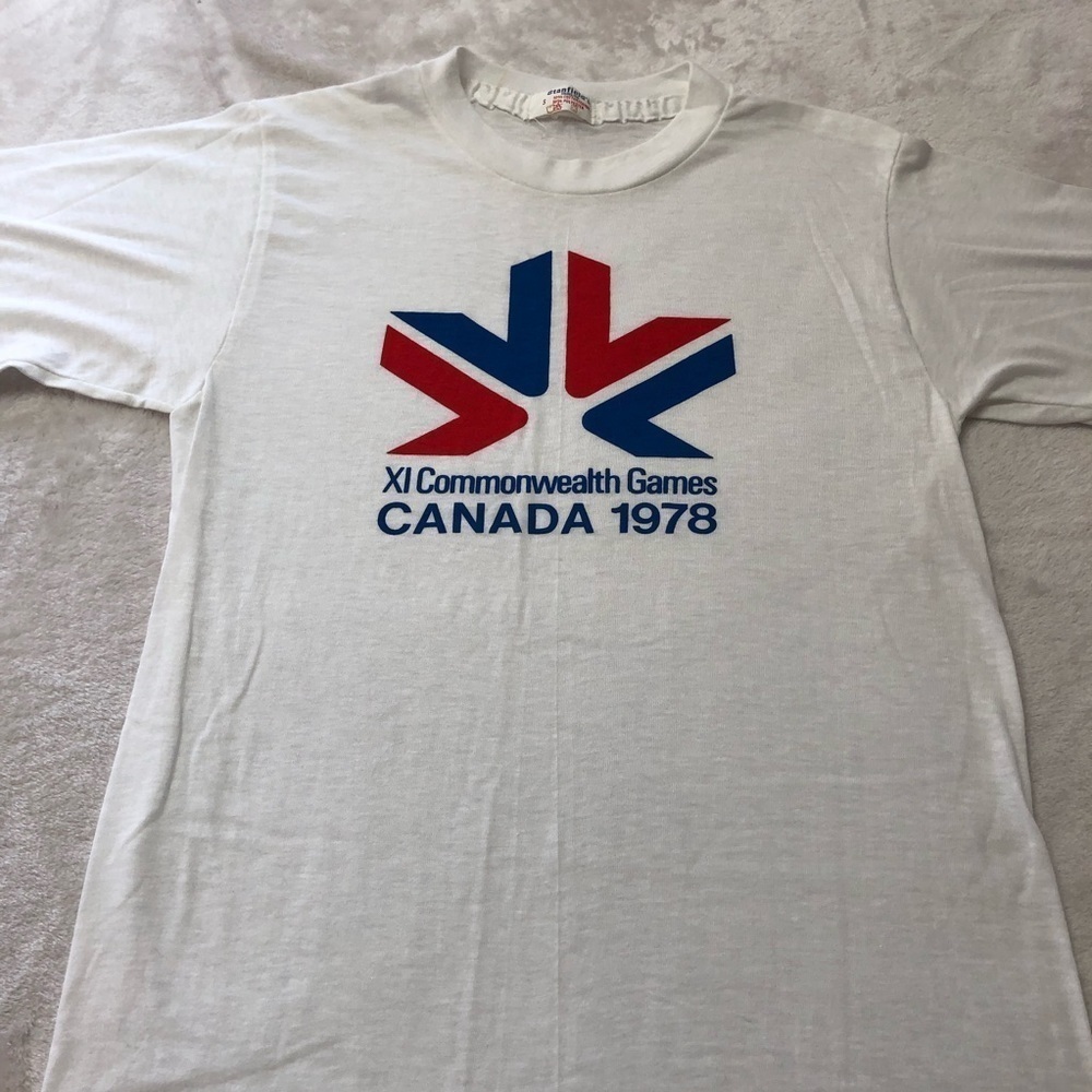 Vintage Canada 1978 Commonwealth XI Games White T-shirt Small